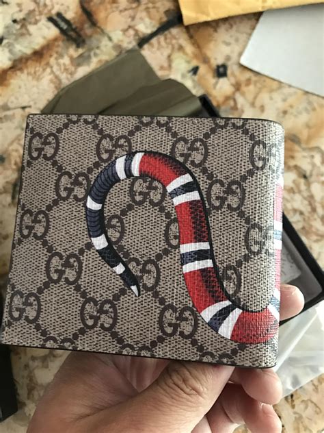 authentic gucci snake wallet|gucci wallet snake review.